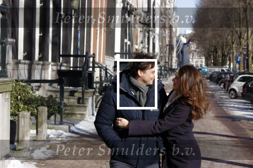 Amsterdam 12 februari 2021
Thierry Baudet en zijn verloofde Davide Heijmans bij de bevroren grachten in Amsterdam.