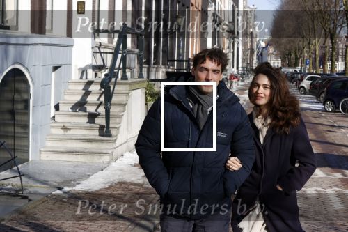 Amsterdam 12 februari 2021
Thierry Baudet en zijn verloofde Davide Heijmans bij de bevroren grachten in Amsterdam.