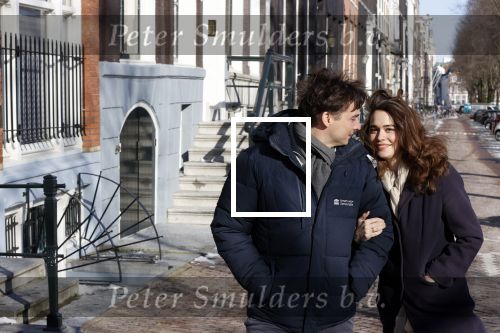 Amsterdam 12 februari 2021
Thierry Baudet en zijn verloofde Davide Heijmans bij de bevroren grachten in Amsterdam.