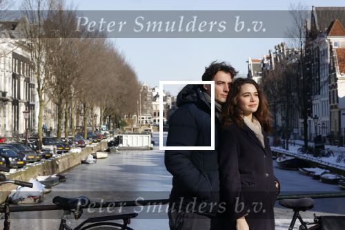 Amsterdam 12 februari 2021
Thierry Baudet en zijn verloofde Davide Heijmans bij de bevroren grachten in Amsterdam.