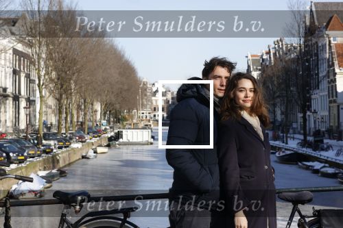 Amsterdam 12 februari 2021
Thierry Baudet en zijn verloofde Davide Heijmans bij de bevroren grachten in Amsterdam.