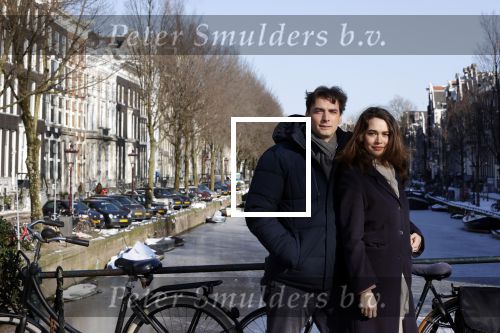 Amsterdam 12 februari 2021
Thierry Baudet en zijn verloofde Davide Heijmans bij de bevroren grachten in Amsterdam.
