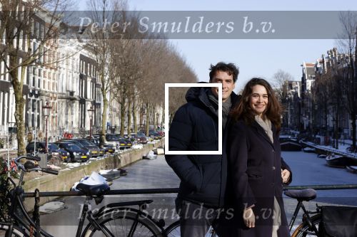 Amsterdam 12 februari 2021
Thierry Baudet en zijn verloofde Davide Heijmans bij de bevroren grachten in Amsterdam.
