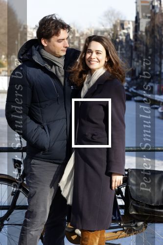 Amsterdam 12 februari 2021
Thierry Baudet en zijn verloofde Davide Heijmans bij de bevroren grachten in Amsterdam.