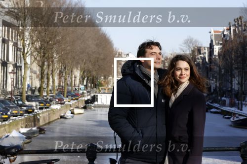 Amsterdam 12 februari 2021
Thierry Baudet en zijn verloofde Davide Heijmans bij de bevroren grachten in Amsterdam.