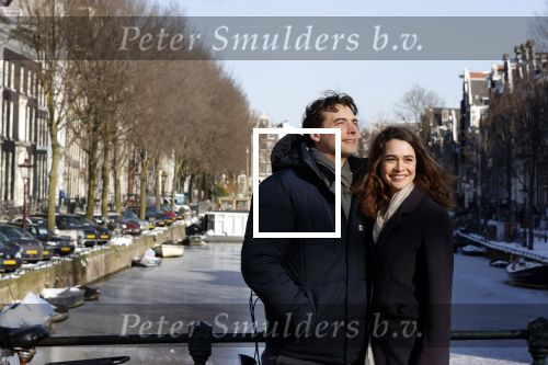 Amsterdam 12 februari 2021
Thierry Baudet en zijn verloofde Davide Heijmans bij de bevroren grachten in Amsterdam.