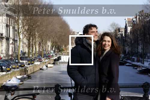 Amsterdam 12 februari 2021
Thierry Baudet en zijn verloofde Davide Heijmans bij de bevroren grachten in Amsterdam.