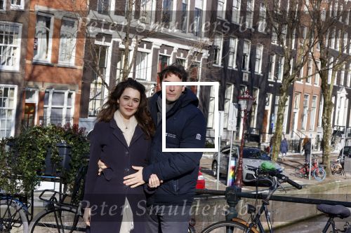 Amsterdam 12 februari 2021
Thierry Baudet en zijn verloofde Davide Heijmans bij de bevroren grachten in Amsterdam.