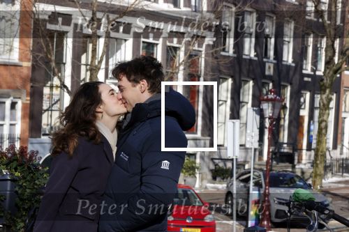 Amsterdam 12 februari 2021
Thierry Baudet en zijn verloofde Davide Heijmans bij de bevroren grachten in Amsterdam.