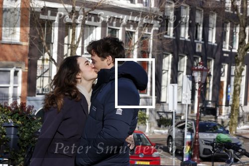 Amsterdam 12 februari 2021
Thierry Baudet en zijn verloofde Davide Heijmans bij de bevroren grachten in Amsterdam.
