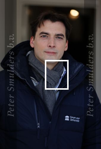 Amsterdam 12 februari 2021
Thierry Baudet en zijn verloofde Davide Heijmans bij de bevroren grachten in Amsterdam.