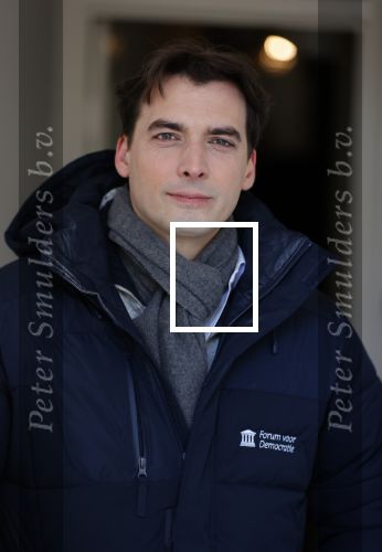 Amsterdam 12 februari 2021
Thierry Baudet en zijn verloofde Davide Heijmans bij de bevroren grachten in Amsterdam.