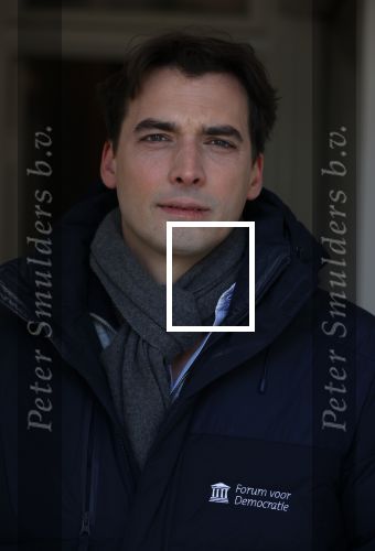 Amsterdam 12 februari 2021
Thierry Baudet en zijn verloofde Davide Heijmans bij de bevroren grachten in Amsterdam.
