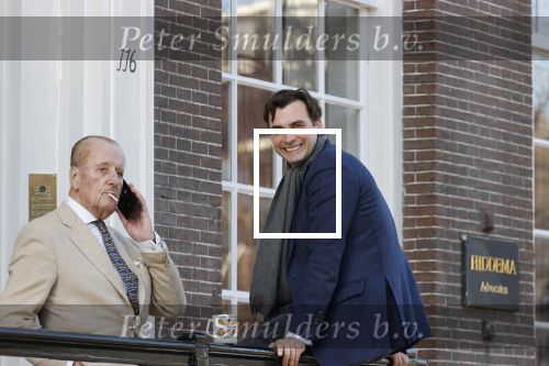 Amsterdam 26 februari 2021
Theo Hiddema en Thierry Baudet voor het huis / praktijk van Theo op de gracht in Amsterdam.