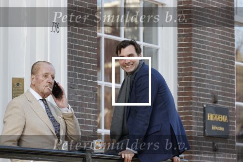 Amsterdam 26 februari 2021
Theo Hiddema en Thierry Baudet voor het huis / praktijk van Theo op de gracht in Amsterdam.