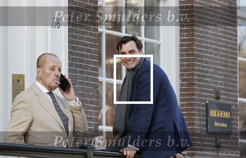 Amsterdam 26 februari 2021
Theo Hiddema en Thierry Baudet voor het huis / praktijk van Theo op de gracht in Amsterdam.