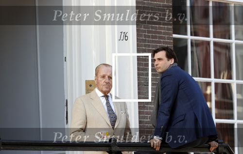 Amsterdam 26 februari 2021
Theo Hiddema en Thierry Baudet voor het huis / praktijk van Theo op de gracht in Amsterdam.