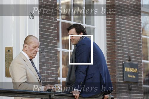 Amsterdam 26 februari 2021
Theo Hiddema en Thierry Baudet voor het huis / praktijk van Theo op de gracht in Amsterdam.