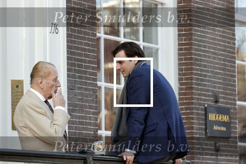 Amsterdam 26 februari 2021
Theo Hiddema en Thierry Baudet voor het huis / praktijk van Theo op de gracht in Amsterdam.