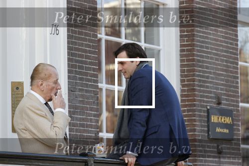 Amsterdam 26 februari 2021
Theo Hiddema en Thierry Baudet voor het huis / praktijk van Theo op de gracht in Amsterdam.