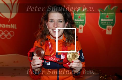 Schiphol 21 februari 2022
De olympische sporters en medaille winnaars komen terug uit Peking en worden gehuldigd in het Hilton Hotel. Ireen Wust