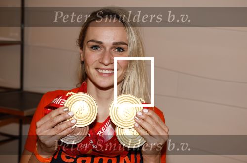 Schiphol 21 februari 2022
De olympische sporters en medaille winnaars komen terug uit Peking en worden gehuldigd in het Hilton Hotel. Irene Schouten
