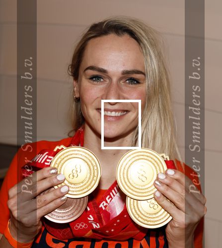 Schiphol 21 februari 2022
De olympische sporters en medaille winnaars komen terug uit Peking en worden gehuldigd in het Hilton Hotel. Irene Schouten