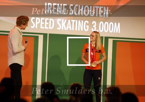 Schiphol 21 februari 2022
De olympische sporters en medaille winnaars komen terug uit Peking en worden gehuldigd in het Hilton Hotel. Irene Schouten met partner vriend Verloofde Dirkjan Mak