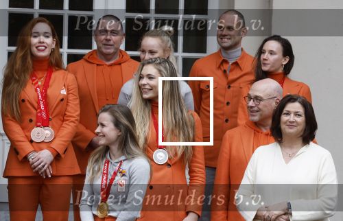 Den Haag 22 februari 2022
De nederlandse medaille winnaars zijn te gast bij Koning Willem Alexander en Koningin Maxima op paleis Noordeinde. Aanwezig oa Irene Schouten Suzanne Schulting Ireen Wust Thomas Krol Antoinette de Jong Marijke Groenewoud Selma Poutsma Yara v kerkhof Xandra Velzeboer Kimberley Bos Patrick Roest en Kjeld Nuis