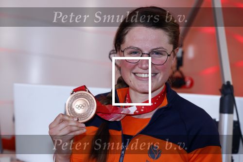 Schiphol 21 februari 2022
De olympische sporters en medaille winnaars komen terug uit Peking en worden gehuldigd in het Hilton Hotel. Kimberley Bos