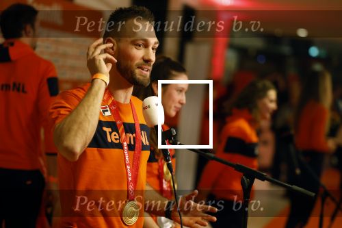 Schiphol 21 februari 2022
De olympische sporters en medaille winnaars komen terug uit Peking en worden gehuldigd in het Hilton Hotel.