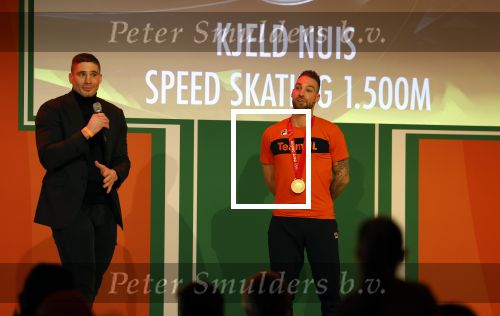 Schiphol 21 februari 2022
De olympische sporters en medaille winnaars komen terug uit Peking en worden gehuldigd in het Hilton Hotel. Kjeld Nuis en Rico Verhoeven