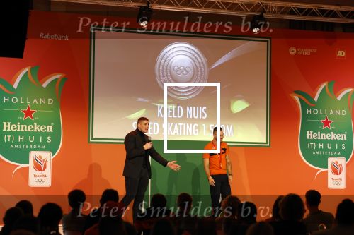Schiphol 21 februari 2022
De olympische sporters en medaille winnaars komen terug uit Peking en worden gehuldigd in het Hilton Hotel. Kjeld Nuis en Rico Verhoeven