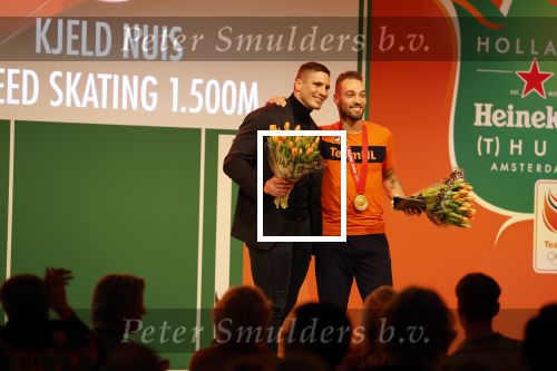 Schiphol 21 februari 2022
De olympische sporters en medaille winnaars komen terug uit Peking en worden gehuldigd in het Hilton Hotel. Kjeld Nuis en Rico Verhoeven