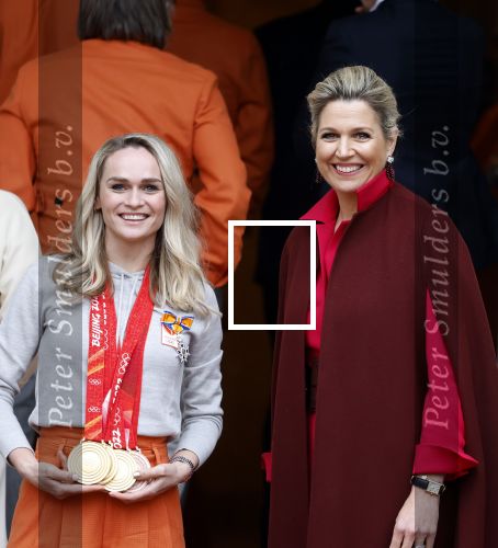Den Haag 22 februari 2022
De nederlandse medaille winnaars zijn te gast bij Koning Willem Alexander en Koningin Maxima op paleis Noordeinde. Aanwezig oa Irene Schouten Suzanne Schulting Ireen Wust Thomas Krol Antoinette de Jong Marijke Groenewoud Selma Poutsma Yara v kerkhof Xandra Velzeboer Kimberley Bos Patrick Roest en Kjeld Nuis