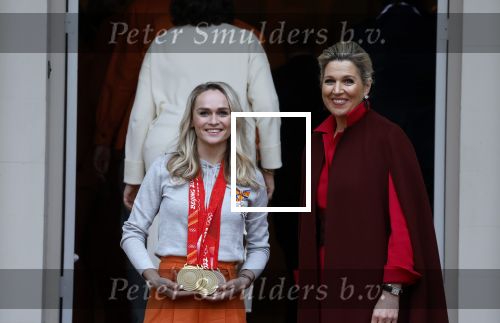 Den Haag 22 februari 2022
De nederlandse medaille winnaars zijn te gast bij Koning Willem Alexander en Koningin Maxima op paleis Noordeinde. Aanwezig oa Irene Schouten Suzanne Schulting Ireen Wust Thomas Krol Antoinette de Jong Marijke Groenewoud Selma Poutsma Yara v kerkhof Xandra Velzeboer Kimberley Bos Patrick Roest en Kjeld Nuis