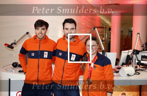 Schiphol 21 februari 2022
De olympische sporters en medaille winnaars komen terug uit Peking en worden gehuldigd in het Hilton Hotel. Patrick Roest