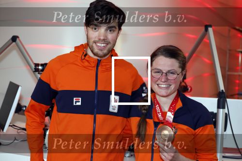 Schiphol 21 februari 2022
De olympische sporters en medaille winnaars komen terug uit Peking en worden gehuldigd in het Hilton Hotel. Patrick Roest