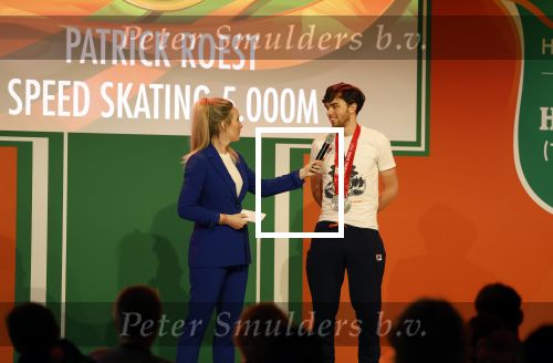Schiphol 21 februari 2022
De olympische sporters en medaille winnaars komen terug uit Peking en worden gehuldigd in het Hilton Hotel. Patrick Roest