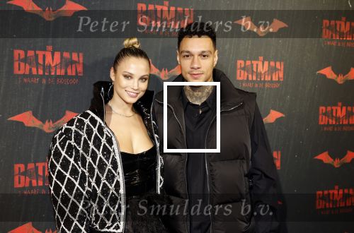 Amsterdam 28 februari 2022
Premiere Batman in Pathe Arena .
Gregory v d Wiel en zijn partner Rose Bertram