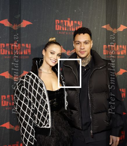 Amsterdam 28 februari 2022
Premiere Batman in Pathe Arena .
Gregory v d Wiel en zijn partner Rose Bertram