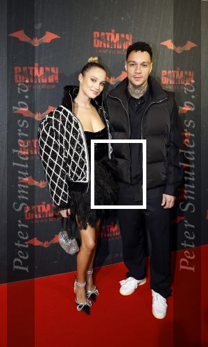 Amsterdam 28 februari 2022
Premiere Batman in Pathe Arena .
Gregory v d Wiel en zijn partner Rose Bertram