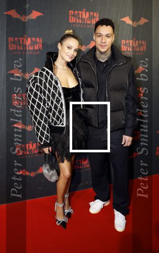 Amsterdam 28 februari 2022
Premiere Batman in Pathe Arena .
Gregory v d Wiel en zijn partner Rose Bertram