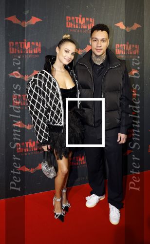 Amsterdam 28 februari 2022
Premiere Batman in Pathe Arena .
Gregory v d Wiel en zijn partner Rose Bertram