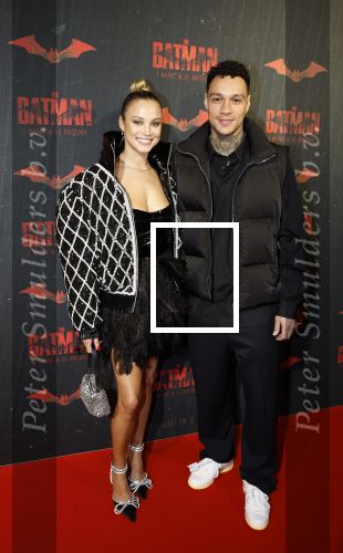 Amsterdam 28 februari 2022
Premiere Batman in Pathe Arena .
Gregory v d Wiel en zijn partner Rose Bertram