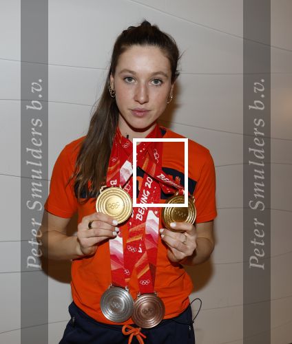Schiphol 21 februari 2022
De olympische sporters en medaille winnaars komen terug uit Peking en worden gehuldigd in het Hilton Hotel. Suzanne Schulten