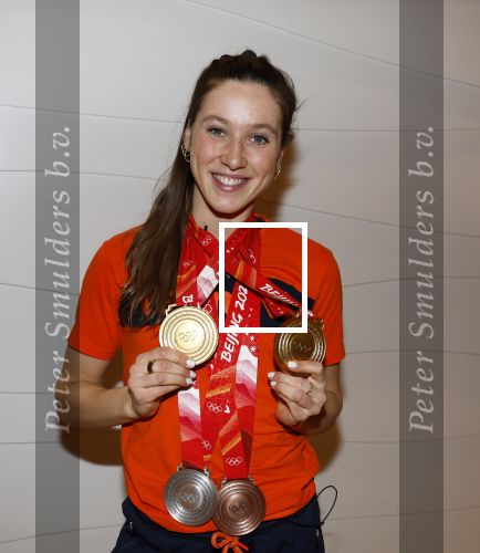 Schiphol 21 februari 2022
De olympische sporters en medaille winnaars komen terug uit Peking en worden gehuldigd in het Hilton Hotel. Suzanne Schulten
