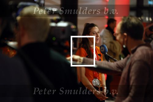Schiphol 21 februari 2022
De olympische sporters en medaille winnaars komen terug uit Peking en worden gehuldigd in het Hilton Hotel. Suzanne Schulting
