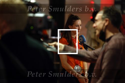 Schiphol 21 februari 2022
De olympische sporters en medaille winnaars komen terug uit Peking en worden gehuldigd in het Hilton Hotel. Suzanne Schulting