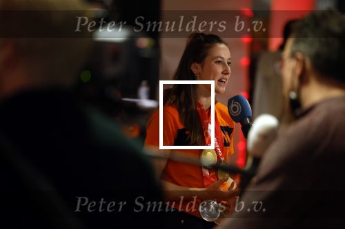 Schiphol 21 februari 2022
De olympische sporters en medaille winnaars komen terug uit Peking en worden gehuldigd in het Hilton Hotel. Suzanne Schulting
